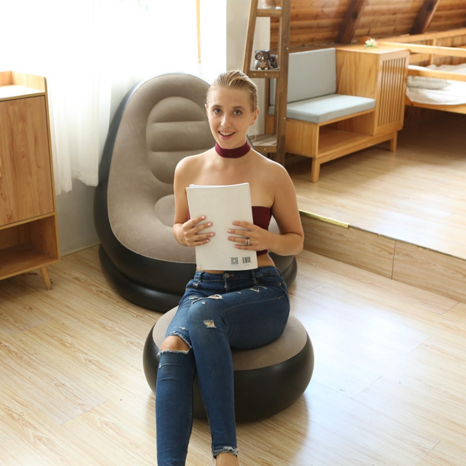 体にフィットする 極上の心地よさ 】 エアーソファ ベッド インテリア