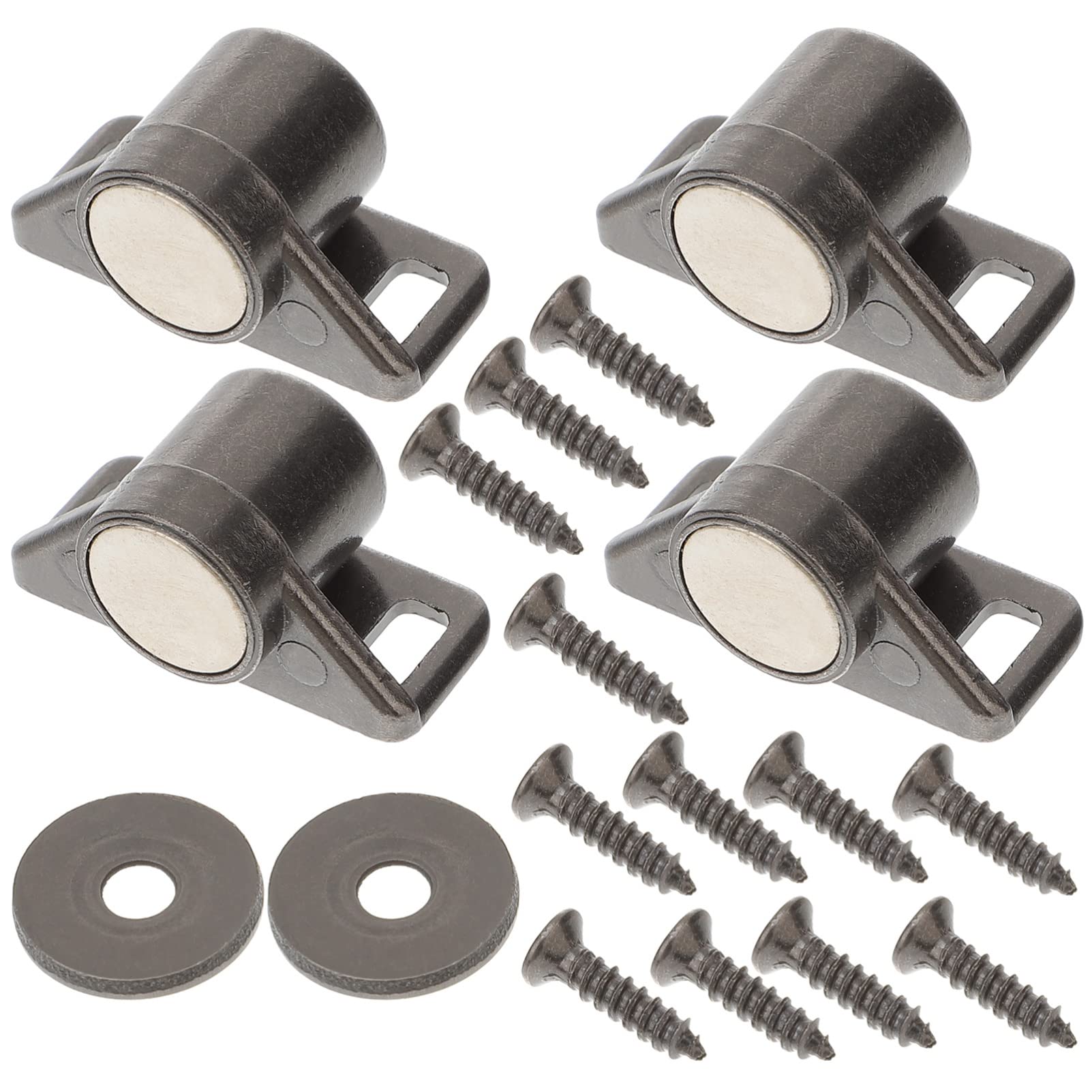Nvsfzgiyg Nero 4Pcs Magnetic Cabinet Door Catches Heavy Duty Drawer Push Catch For Closet Wardrobes Cupboard Furniture Doors Latch