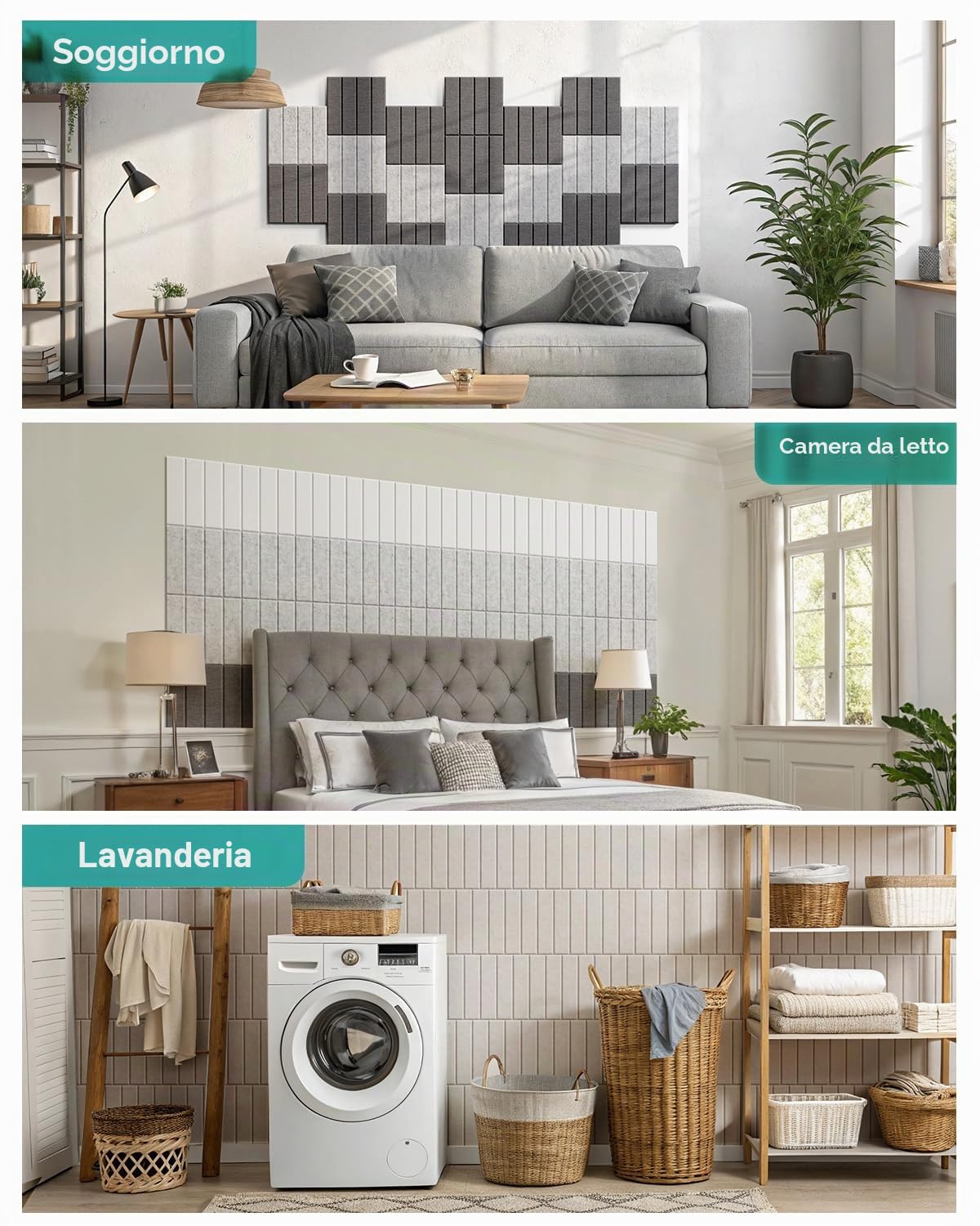 Soundsbay Pannelli Fonoassorbenti Autoadesivi 18 Pezzi Nero 30x30x0.9cm | Poliestere per isolamento acustico, per un efficace trattamento un design elegante delle, Pannello fonoassorbente