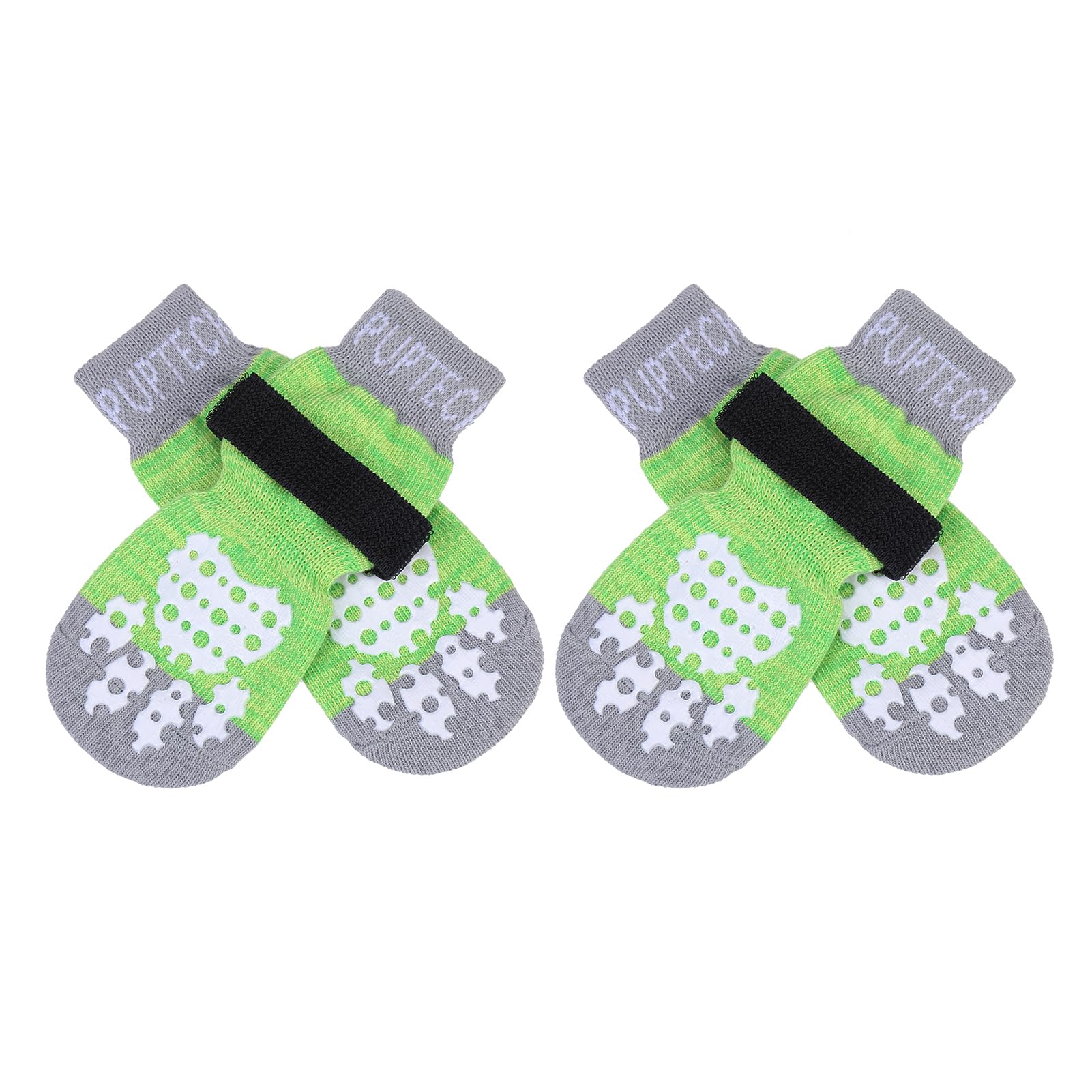 PUPTECK 2 works Anti-Slip Dog Socks Paws Stop Licking, Walking Boots for Injured Paws Hot Weather/Winter