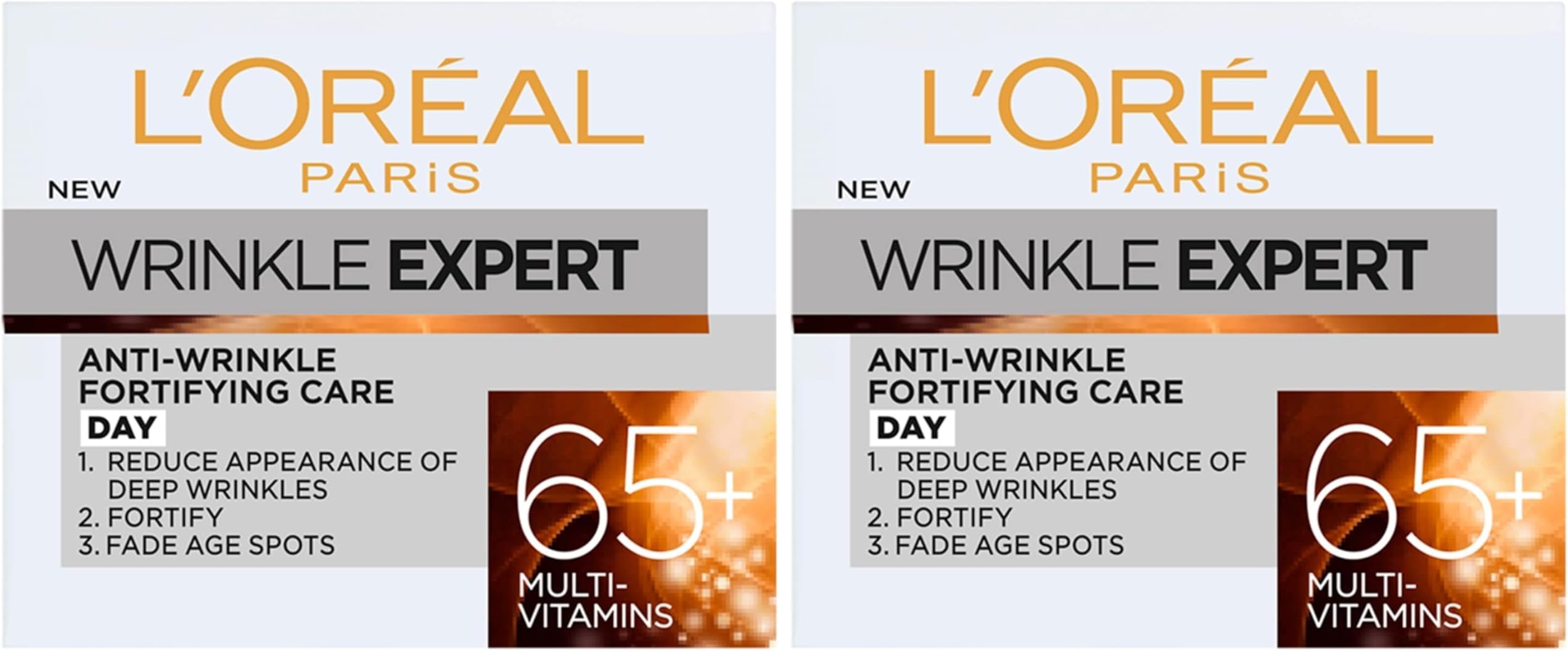 L'Oreal Wrinkle Expert Fortifying Skin Care for 65 Plus Years, 50ml (Pack of 2)