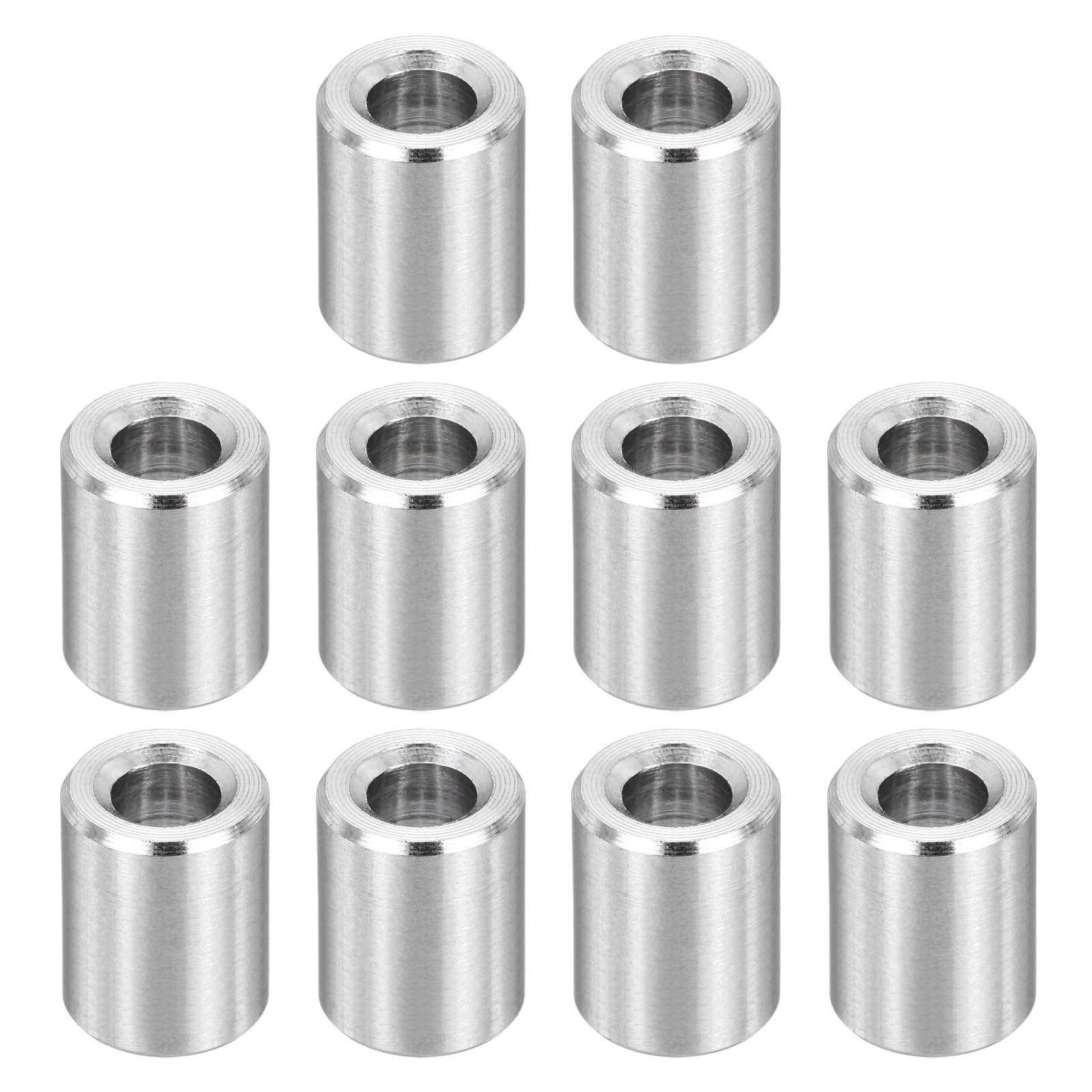PATIKIL M4 Stainless Steel Spacers, 12Pcs Metal Spacer 4mm ID x 8mm OD x 11mm L Screw Standoff for 3/16" or M4 Screw