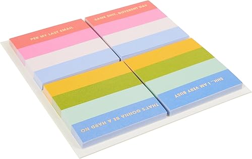 Miniatura 4 de C.R. Gibson Mini bloc de notas, rayas cuadradas, juego de 4 unidades, 50 hojas por bloc, papelería elegante y funcional (CM34-25499)