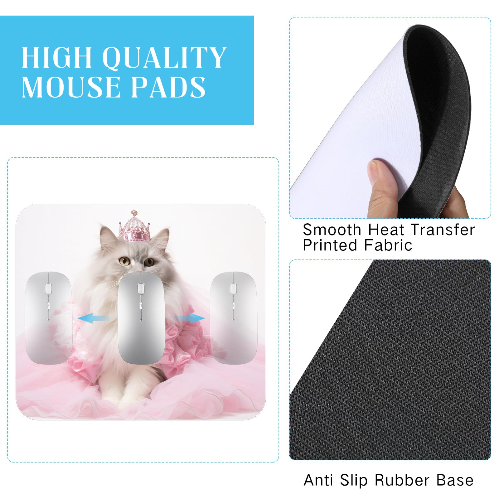 10pcs Gaming Mouse Pads Blank Sublimation Mouse Pads Blank Sublimation Mousepad