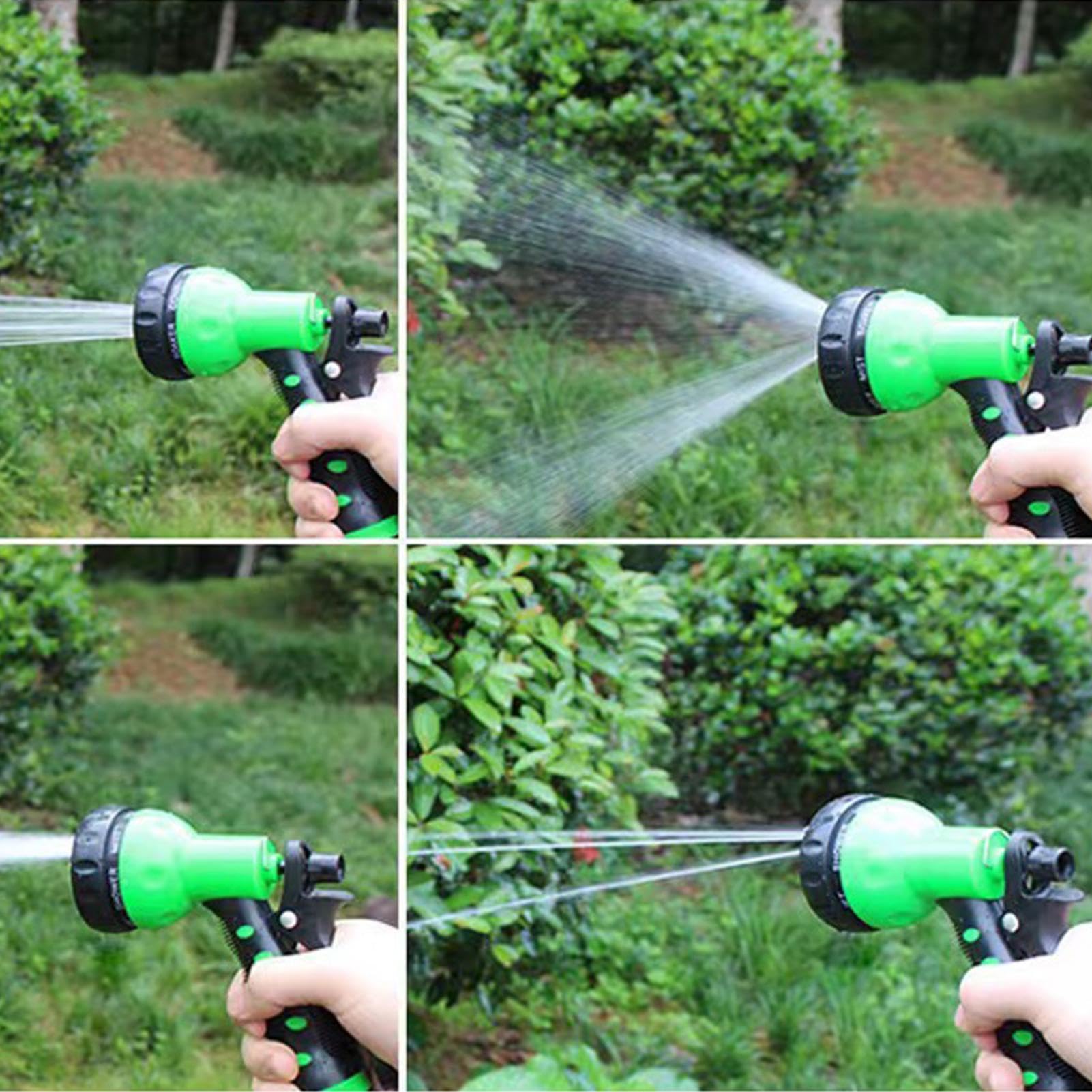 Manguera de jardín en - manguera de agua de retorno extensible, manguera de cabeza rociada | Manguera de riego ahorro de espacio para áreas al aire libre, para riego de jardín, lavado de
