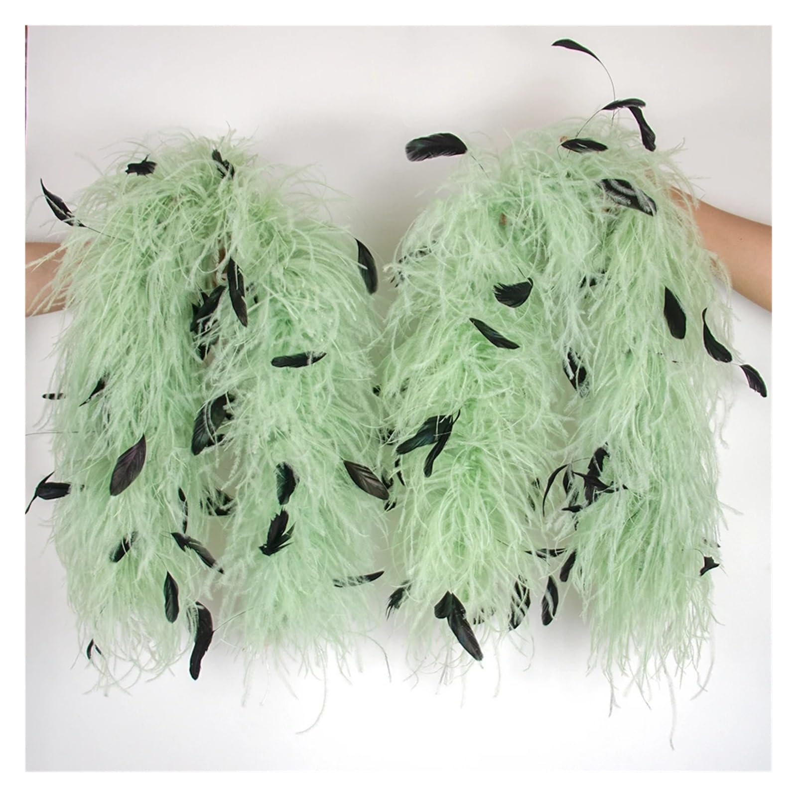 Boas à plumes Boa en plumes d'autruche blanches, 1/2 mètres de Long, accessoire Costume bal mariage, jupes, garniture robe, décor artisanal DIY