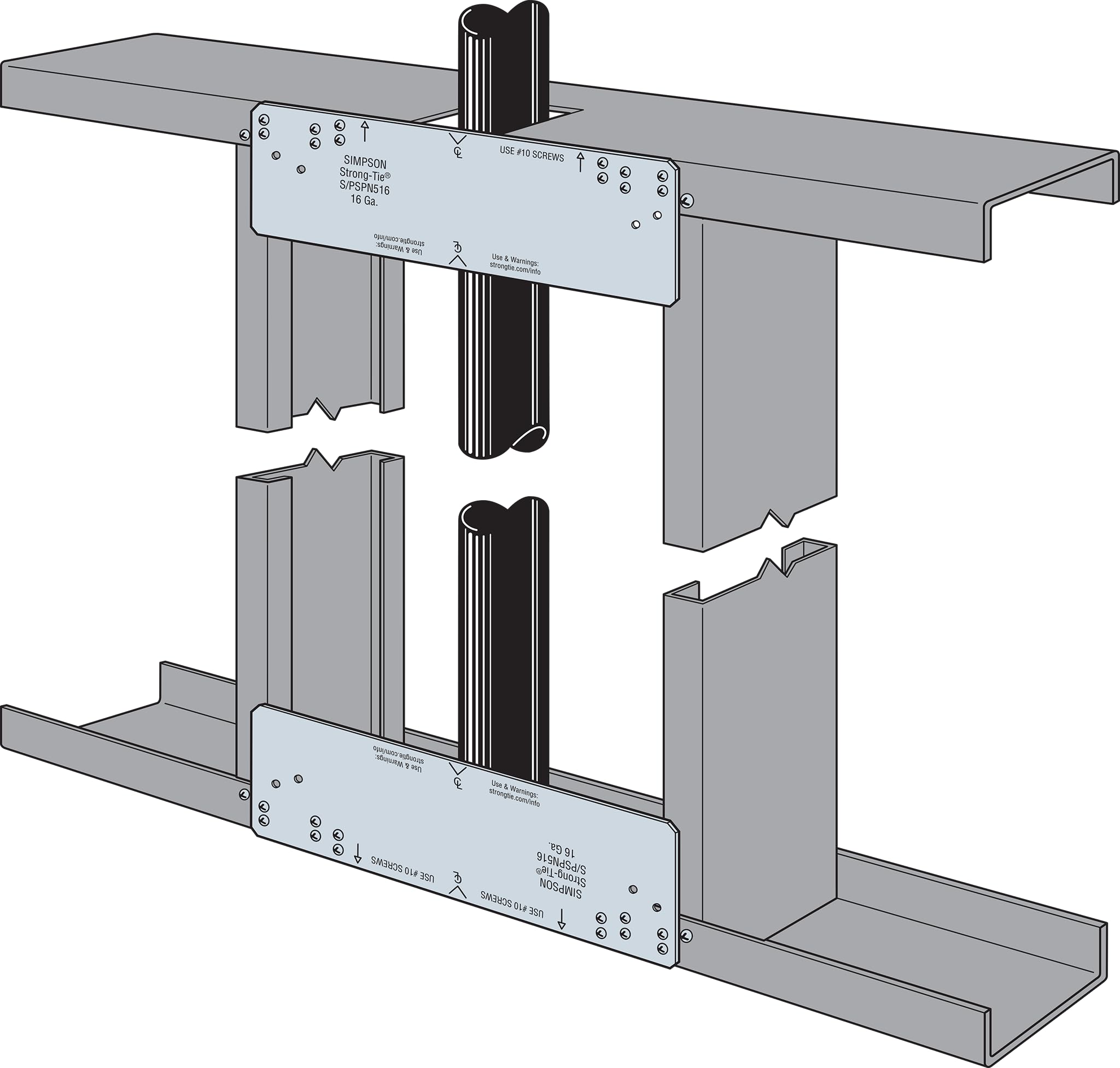 Amazon.com: Simpson Strong Tie PSPN516Z ZMAX Galvanized 16-Gauge 5