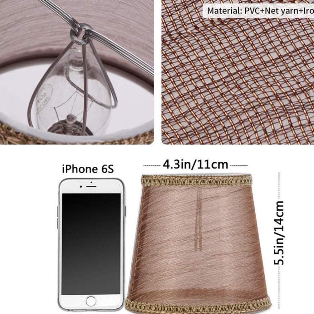 Uonlytech 3pcs Transparent Gauze Lamp Shade for Ceiling Light Clip Bulb to Use Home Accessory for Bedroom and Room Creates Warm Atmosphere Premium Cloth Material