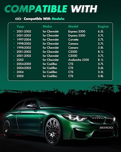 Miniatura 8 de SCITOO Paquete de bobinas de encendido para Pontiac GTO 5.7L 2004 para Pontiac Firebird 5.7L 1998-2002 para GMC Yukon XL 2500 8.1L 2001-2002 para