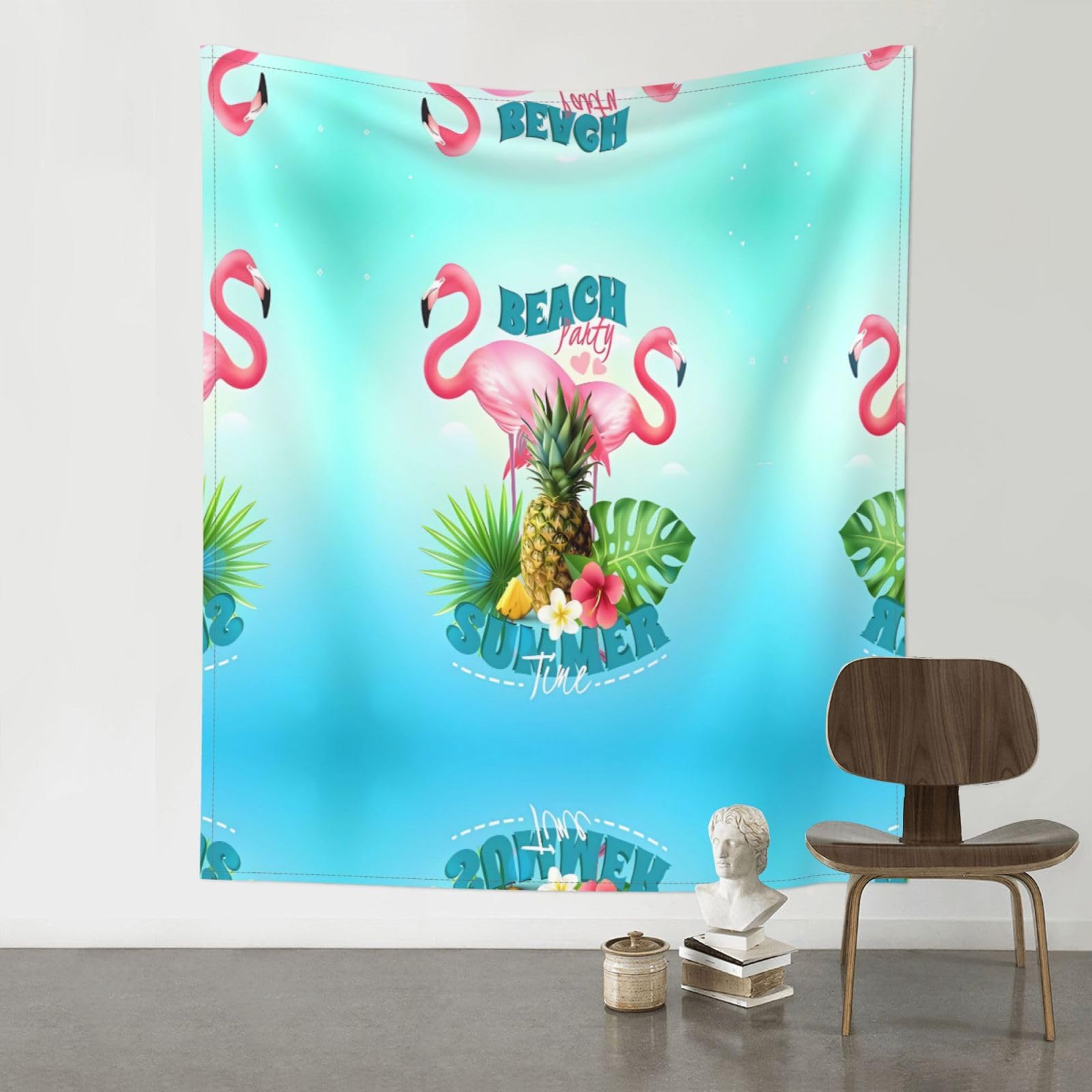 YYHWHJDE Tropical Flamingo Prints 60x51in Wall Tapestry – High-Grade Polyester Throw for Dorm, Beach & Home Decor