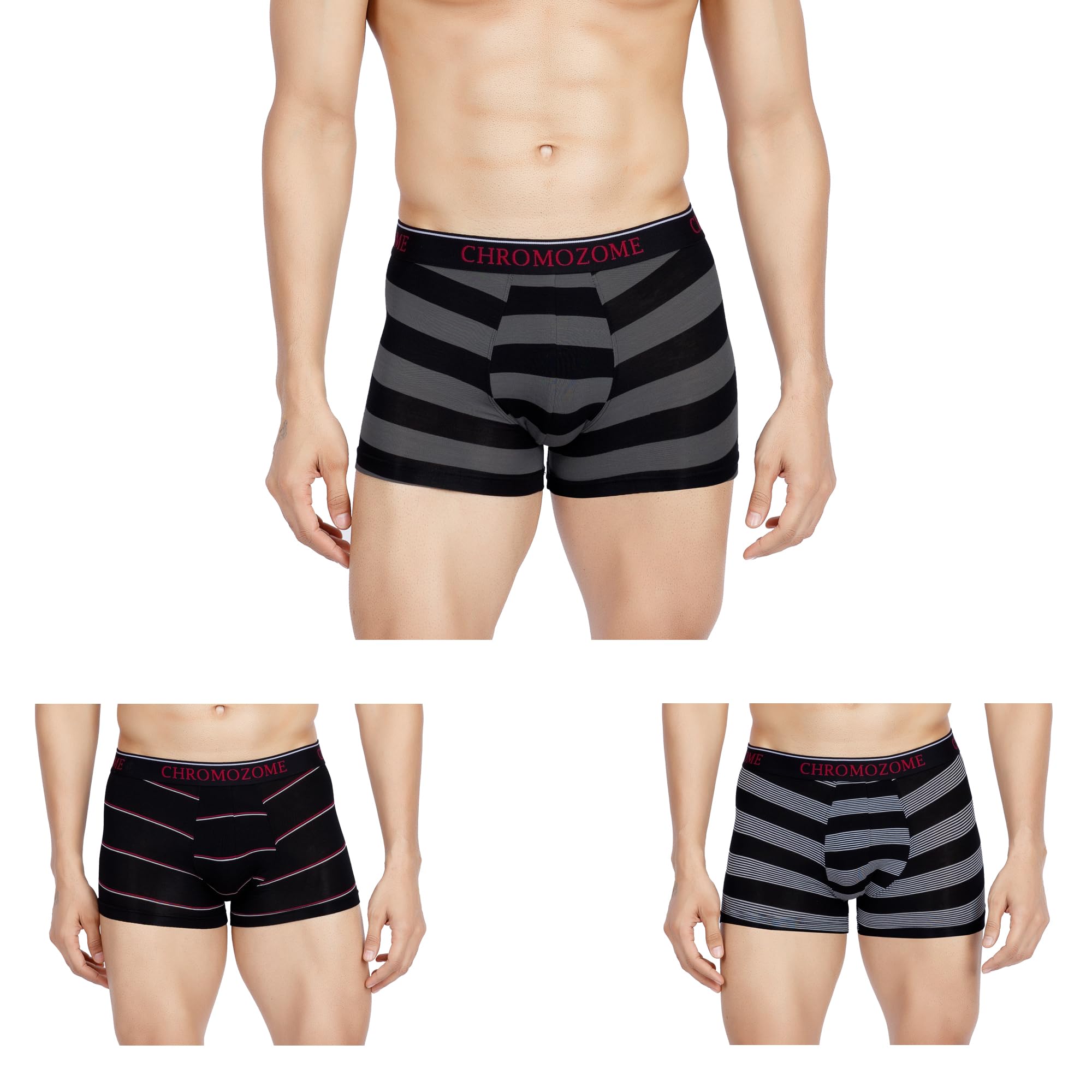 chromozome Mens Modal-Stretch Striper Trunks (Pack of 3)-picture-21