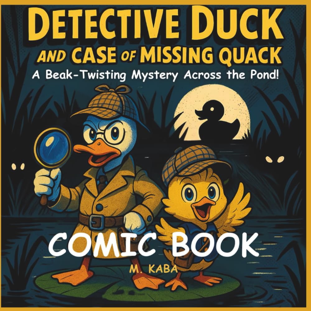 COMIC BOOK : Detective Duck and the Case of the Missing Quack: A Beak-Twisting Mystery Across the Pond!