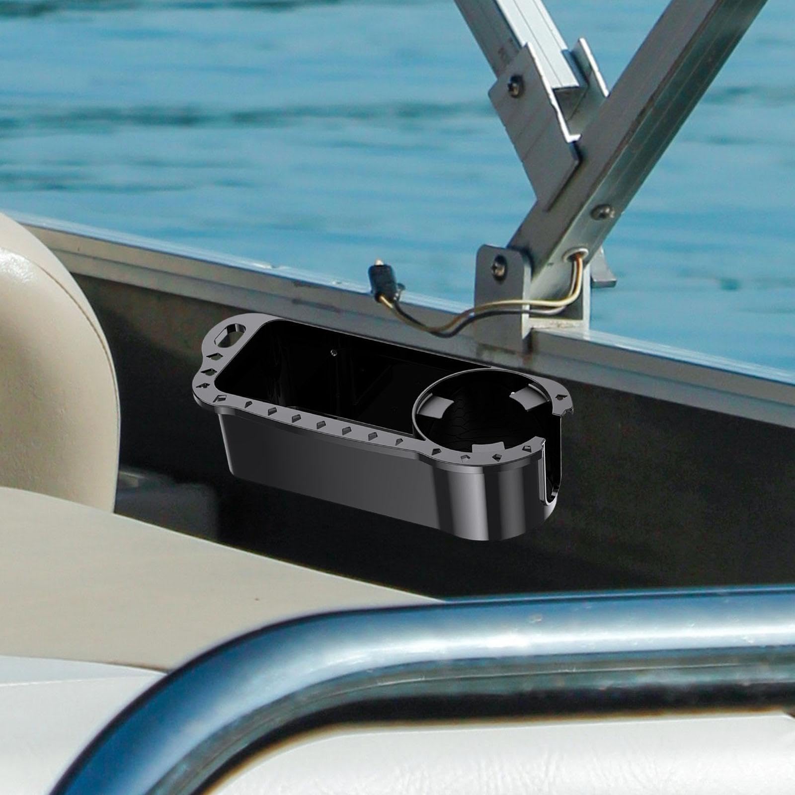 Sharplace Boots-Organizer, Angelteile, wasserdicht, Marine-Aufbewahrungs-Box, Marine-Getränkehalter für Boote Sport & Freizeit