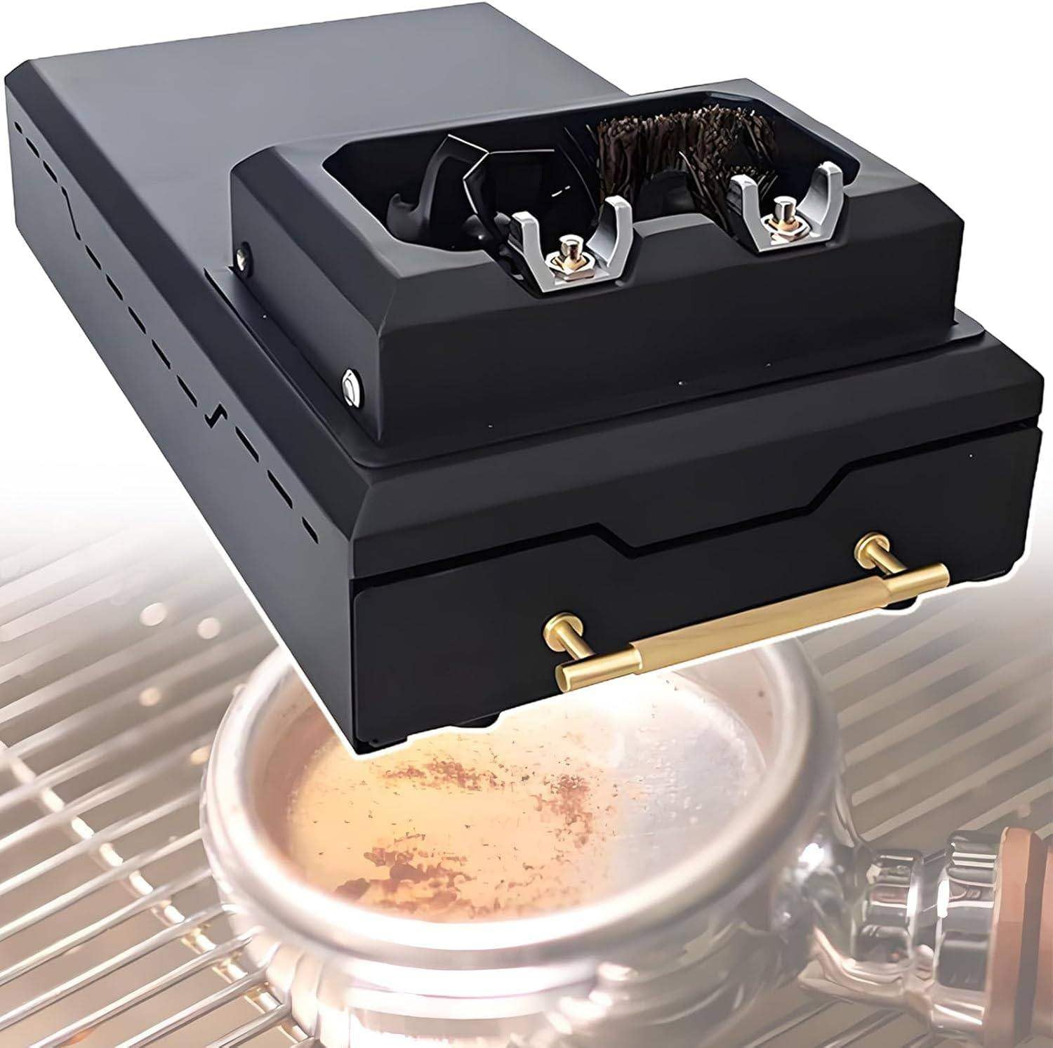 Macchina di Pulizia del portafiltro Commerciale, pulitore Automatico della Maniglia con 2 raschi, Staccabile, Pulizia Veloce per Gli Hotel, Amanti del caffè