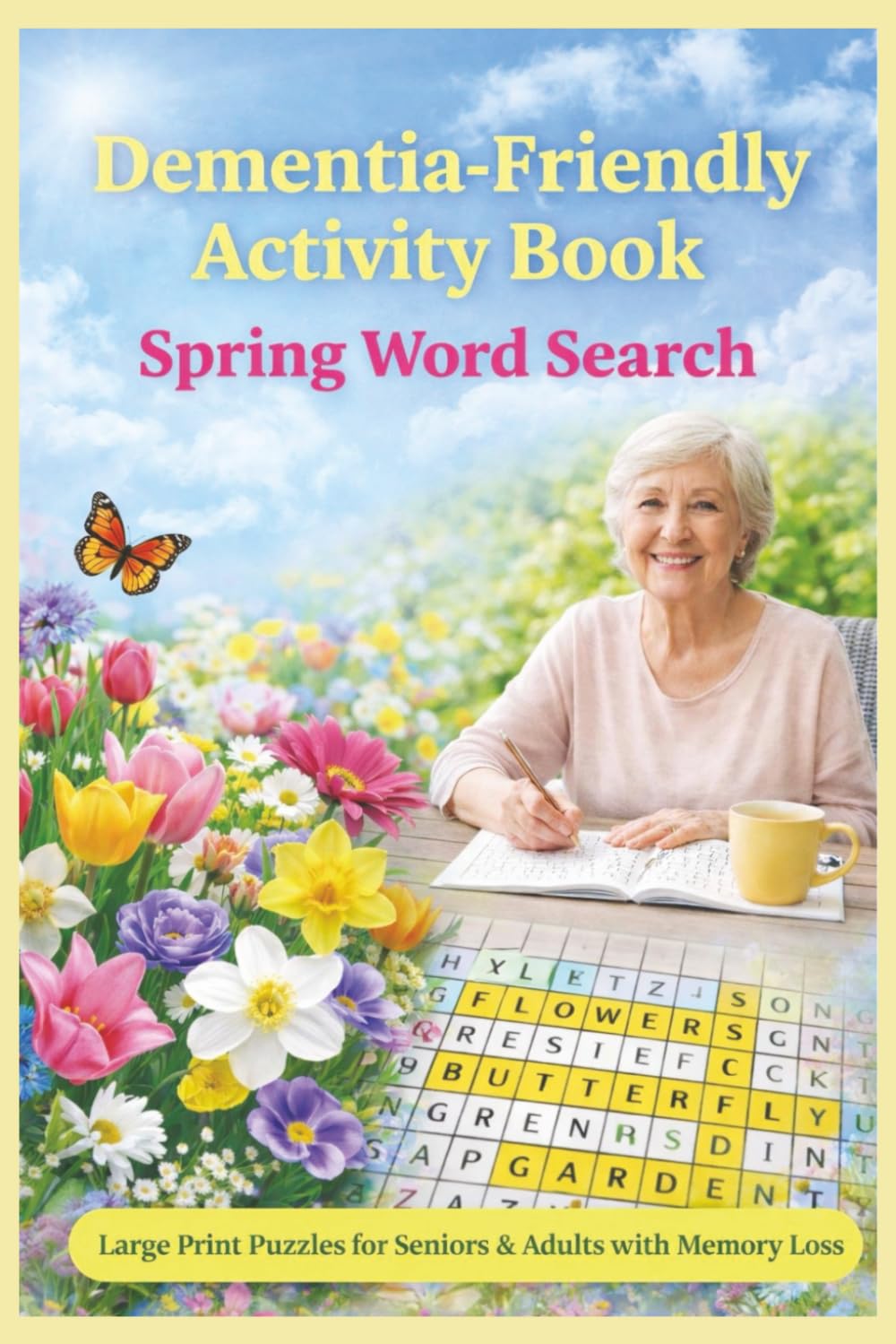 Dementia-Friendly Activity Book: Spring Word Search