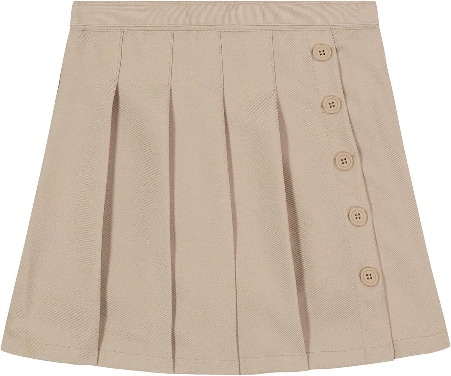 Nautica Girls’ School Uniform Pleated Pull-on Scooter Skirt With Undershorts, Knit Waistband