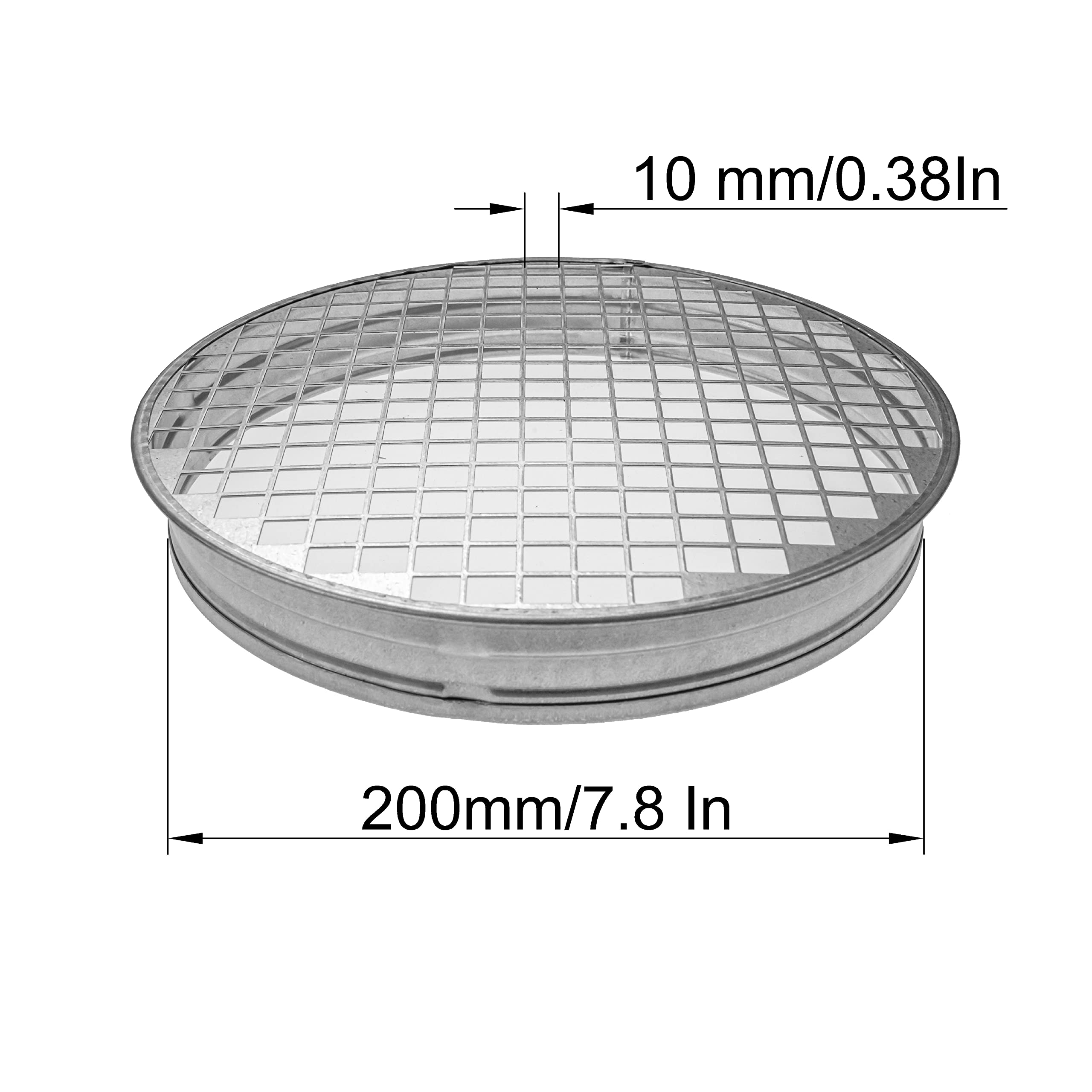 Inch 200mm Round Galvanized Steel End Cap With Aluminum