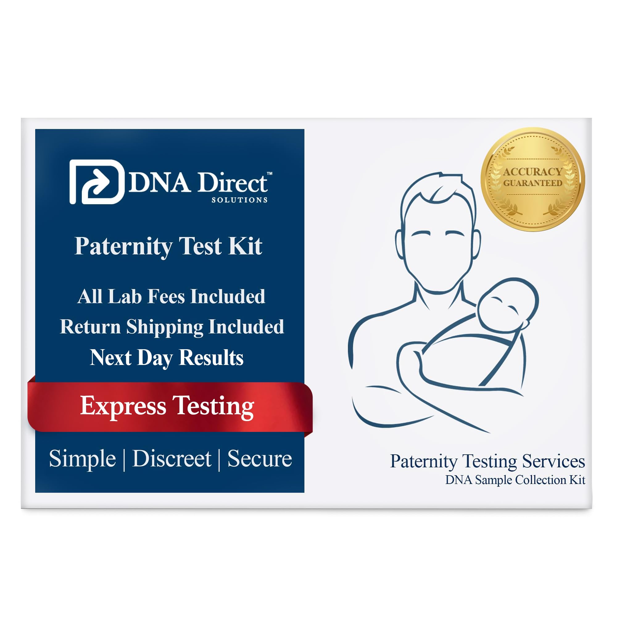 DNA Direct - Reliable at-Home Paternity Test for Child and Father, Fast and Dependable Paternity Test Results in 1-2 Days, All Lab Fees and Express Return Included