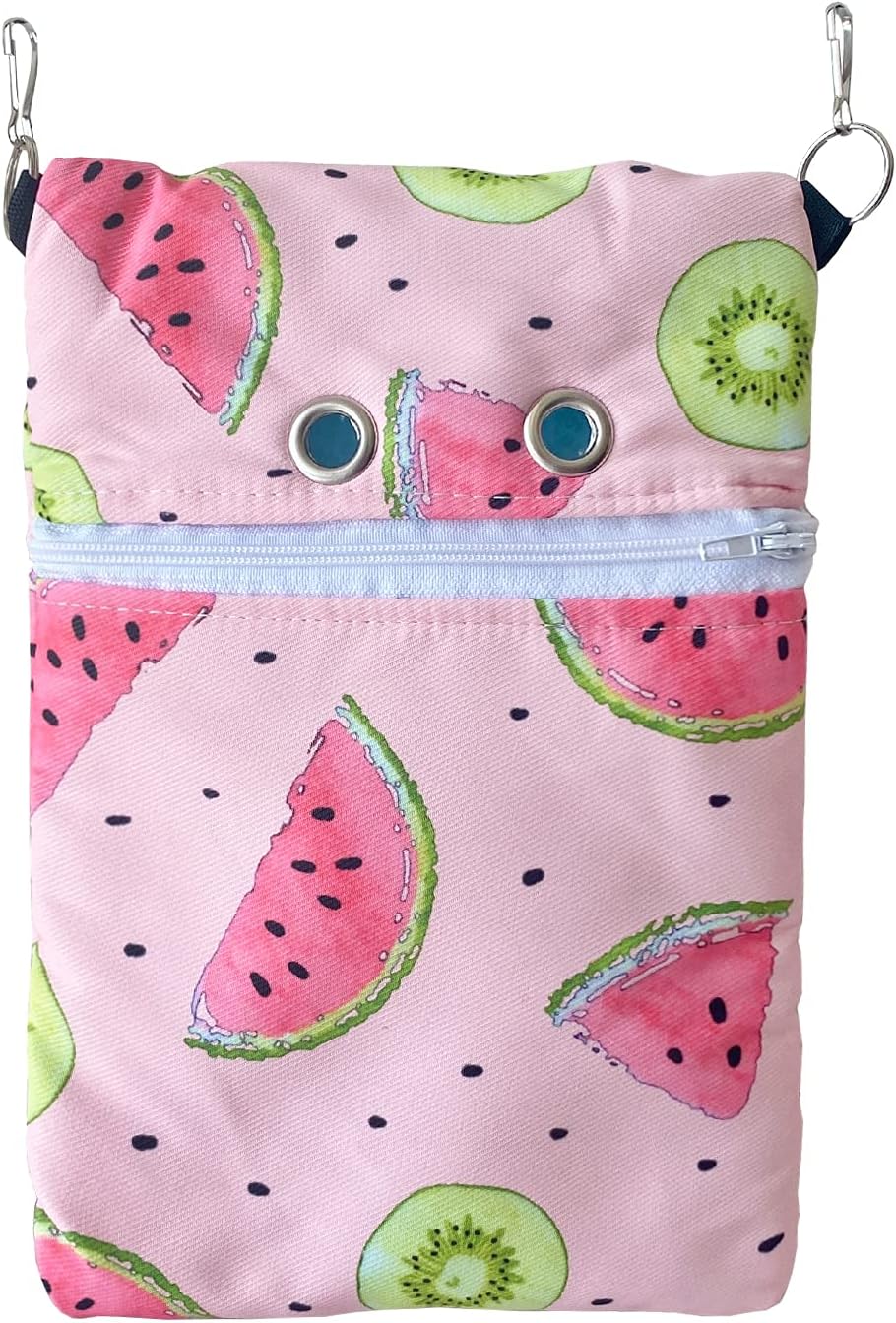Sugar Glider Bonding Carry Pouch, Super Soft Fleece Portable Small Animal Carrier Bag, Pink