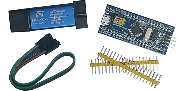 [initeq] STM32 ARM STM32F103C8T6 Blue Pill Minimum System Development Board with ST-Link V2 USB Programmer (1-Pack + ST-Link V2)