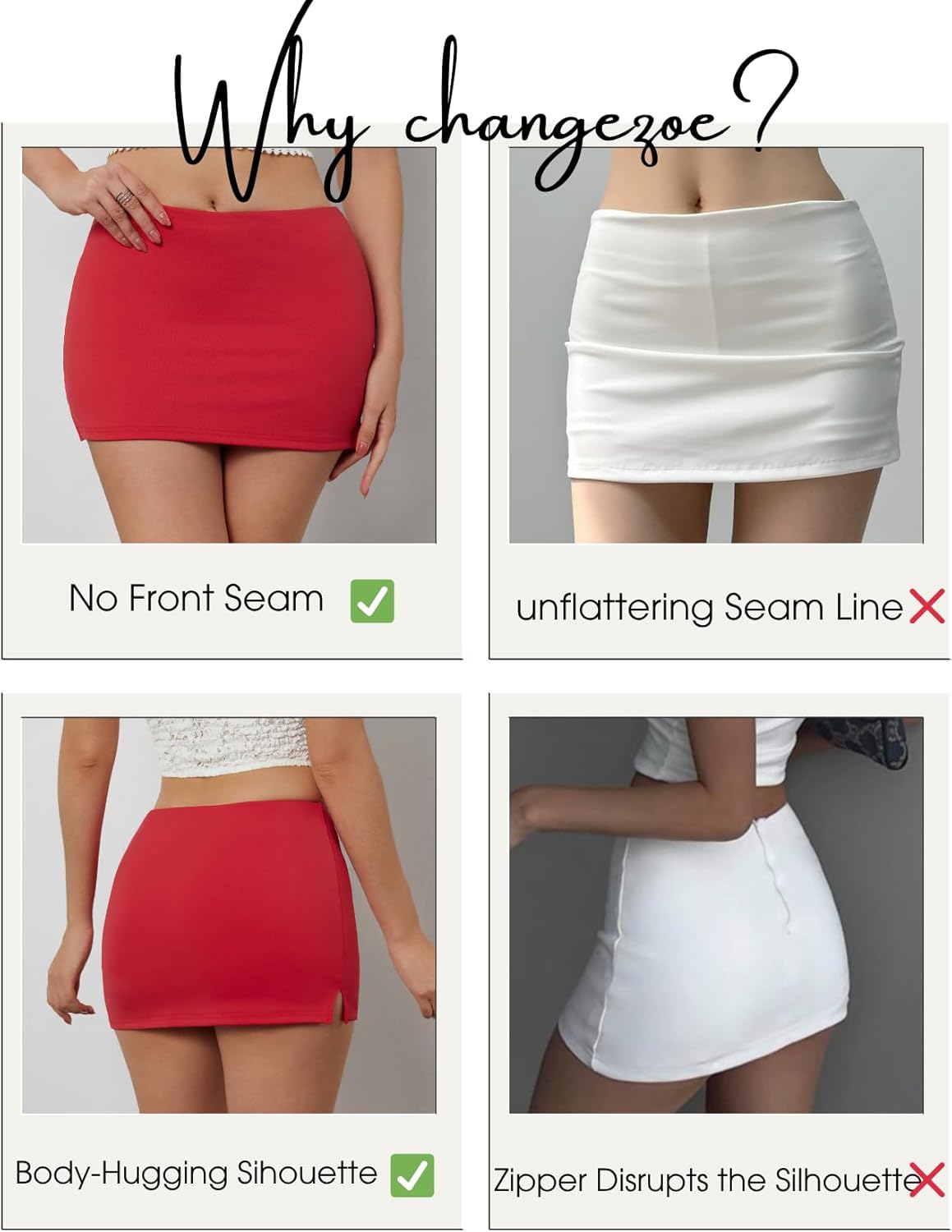 Women's Mini Skorts Mid-Low Rise Mini Skirt with Shorts Side Slit Stretchy Sexy Y2K Going Out Skirts - Image 5