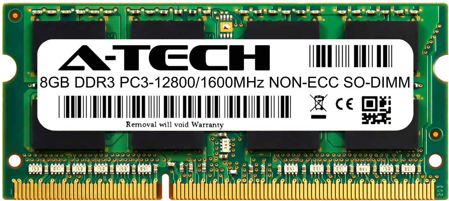 A-Tech Components 8GB Module for HP 20-c023w All-in-One Compatible DDR3/DDR3L 1600MHz PC3-12800 Non-ECC SODIMM 1.35V - Single Laptop & Notebook Memory RAM Stick (ATMS275390A12351X1)