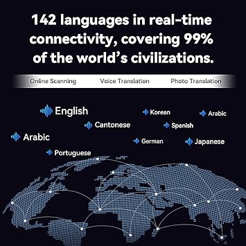 AI Translator Pen: Smart Device Electronic Scanner Digital Voice Meter | Gadget Component Adult Literacy Tool for Translating Words in Spaces