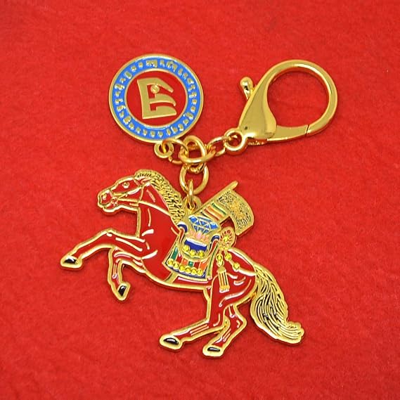 fengshuisale Windhorse Success Red Keychain W4266