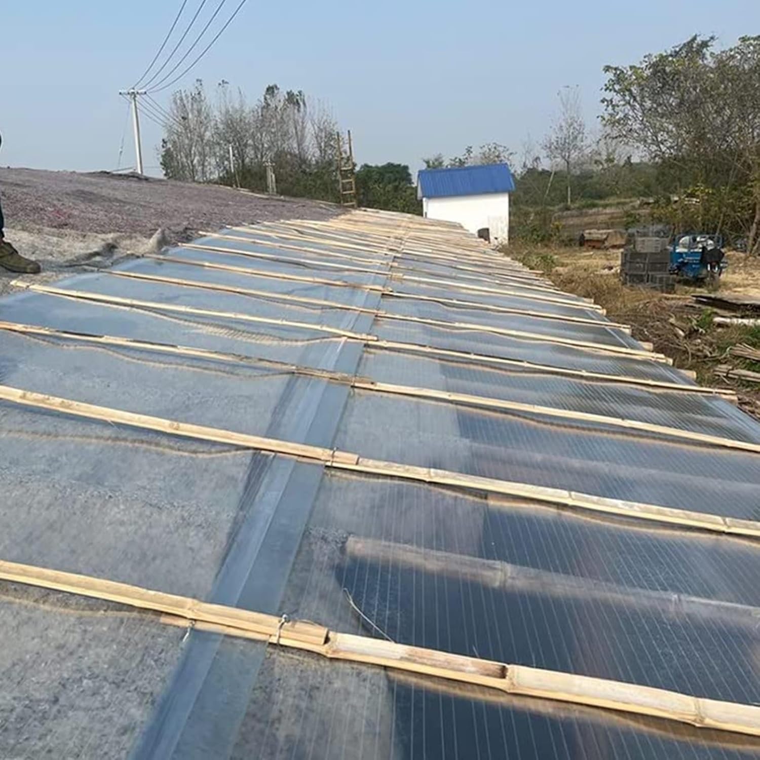 EMYJAY Polycarbonate Roofing Sheet, 0.8mm Clear Greenhouse Sheet Glassfiber Daylighting Panels Uv Protection Daylighting Panel (Color : Clear, Size : 1.2mx10m)