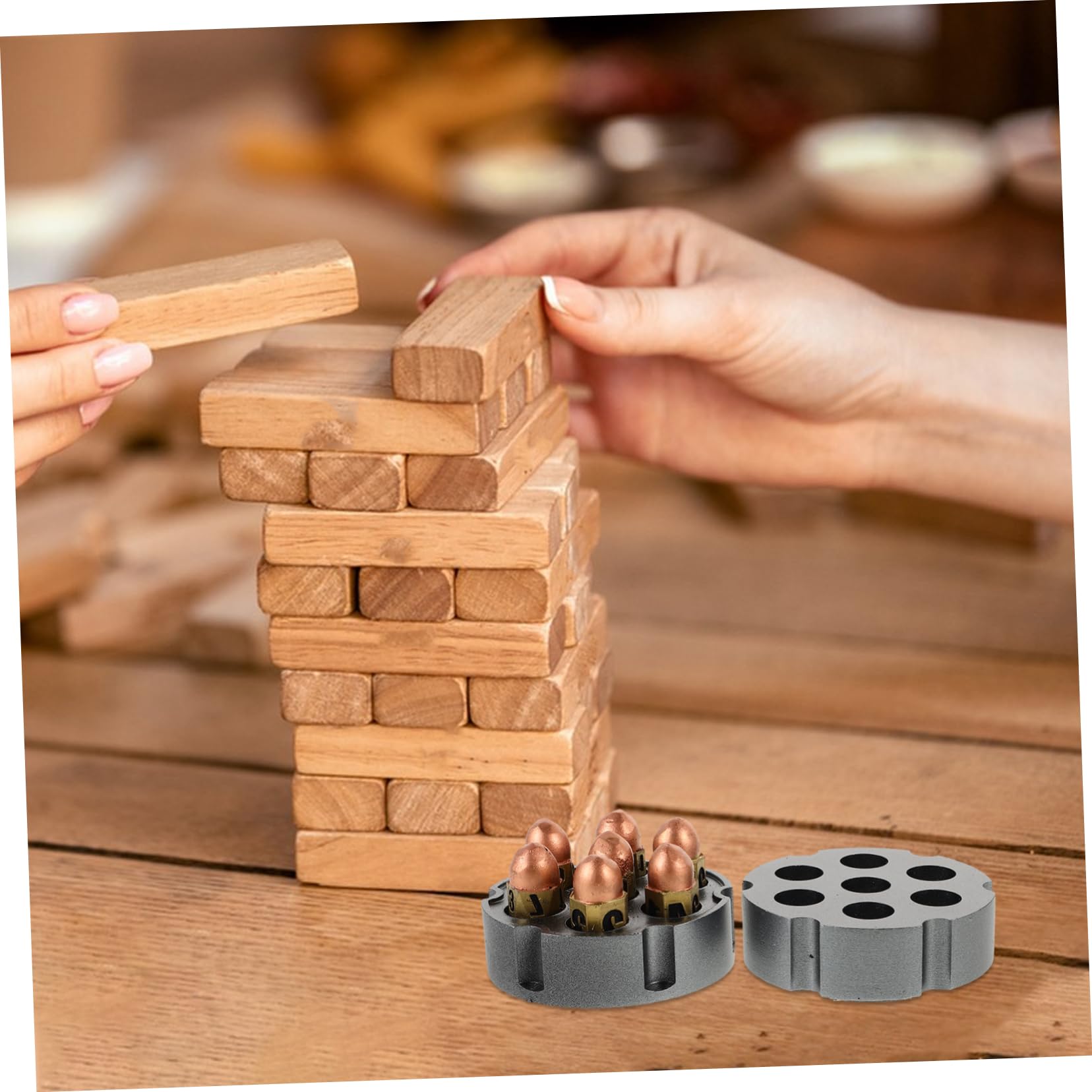 Toyvian Dés de Rôle en Résine avec Base, 16mm, Petits Dés à Chiffres, Portables et Résistants, pour Jeu de Société et Ktv