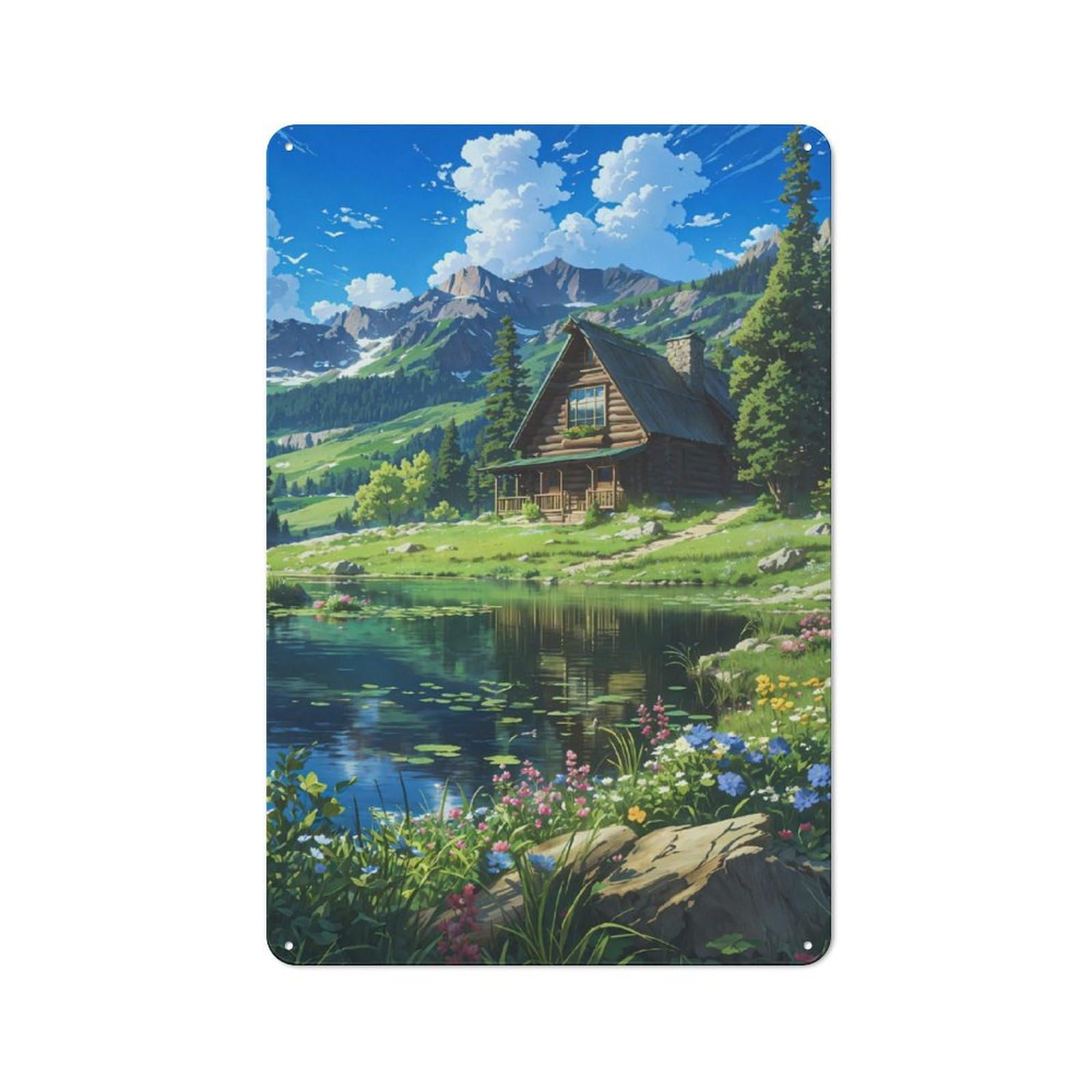 Alpine Refuge Classic Metal Wall Decor 30x20cm, Metal Sign for Cafe, Pub, Workshop Or Home Bar, Small Accent for Blank Walls