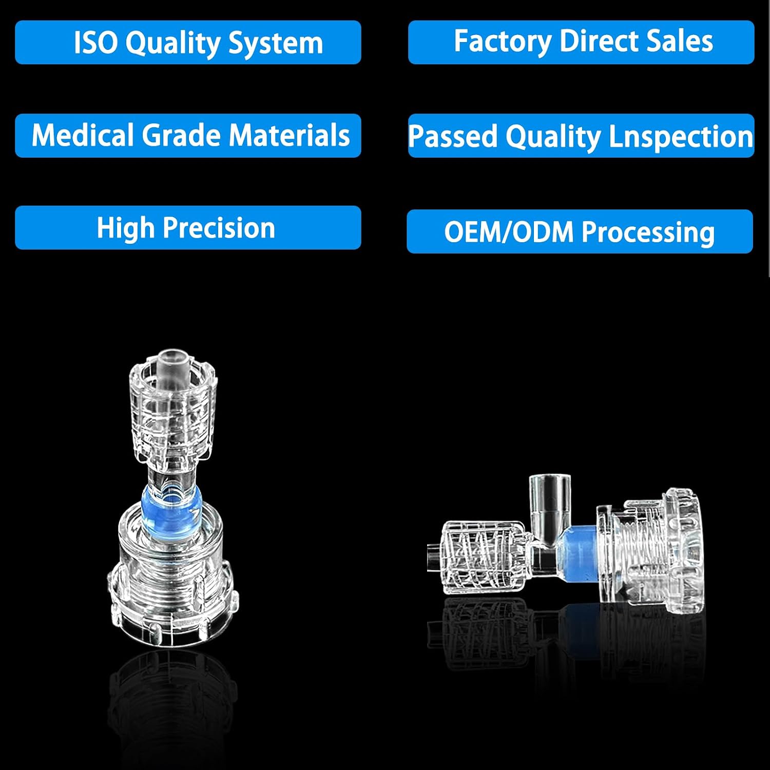 50pcs T-Connector for Luer and Catheter Systems, Luer T-Valve, Luer Stopcocks, Used to Connect Catheters, for Medical and Laboratory Use, Disposable Sterile