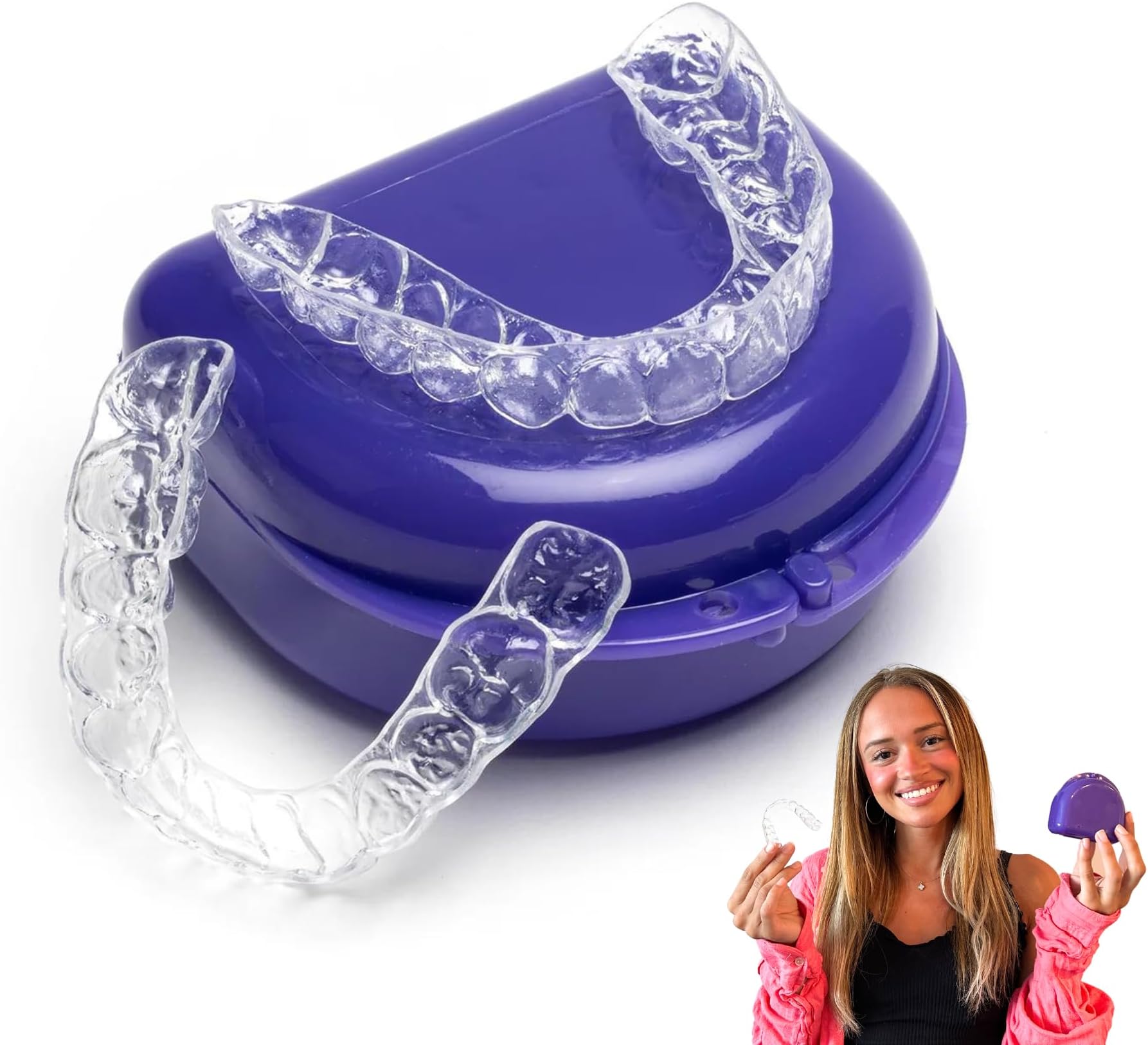ClearRetain Custom Clear Dental Retainers Upper & Lower Retainers | at Home Kit for Perfect Fit Great for Replacement Retainers | Dental Grade Retainer for Teeth Stability (Upper & Lower)