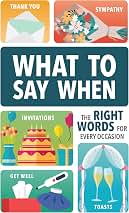 What Say When Right Occasion