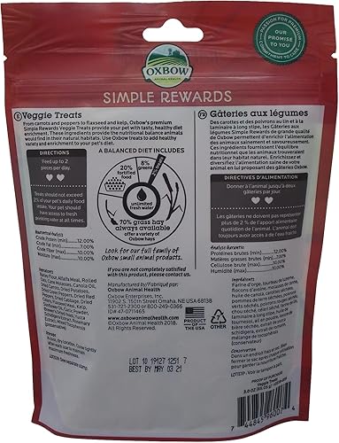 Miniatura 3 de Oxbow Garden Select - Alimento para ratones y ratas jóvenes (2 libras) con golosinas de verduras Simple Rewards (3 onzas) - Paquete de folletos