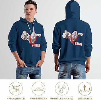 Amazon.co.jp: [lincys] メンズ パーカー ウルトラマン プルオーバー 