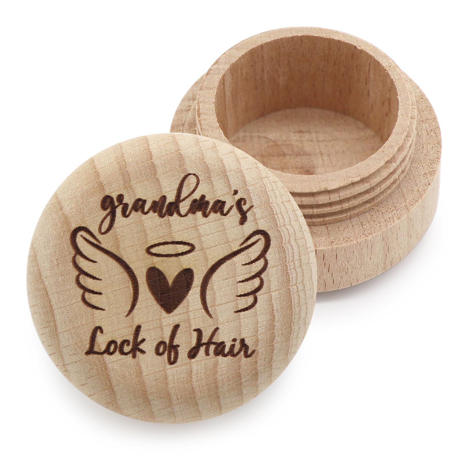Liannan Brown Custom Lock Of Hair Keepsake Box - Personalized Memorial Gift For Loss Of Loved One - Remembrance And Sympathy Gift For Mum, Dad, Grandma