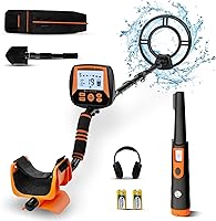 Vista 1 de SUNPOW Detector de metales MD04 + detector de metales Pinpointer MD08 para adultos y niños
