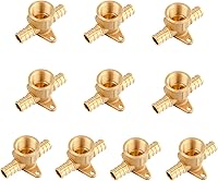 Vista 12 de EFIELD 1/2 "Pex x 1/2" Pex x 1/2" hembra NPT Drop-ear Tee, Latón Crimp Fitting, (PEX1807170)