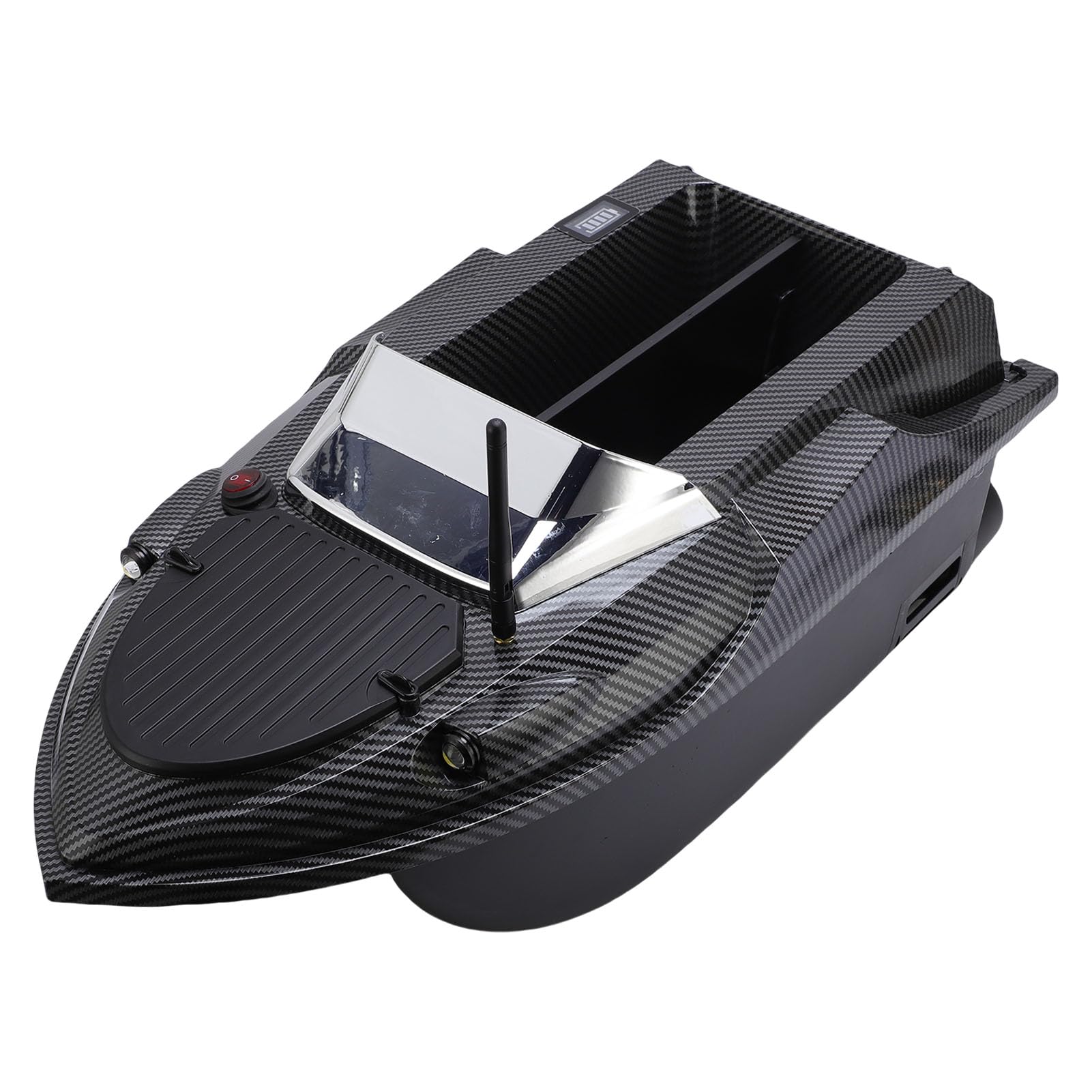 Barco de Cebo RC de Doble Tracción 800M |Barco Buscador de Peces con Corrección Automática de Rumbo con Luz Nocturna para Piscinas y Lagos