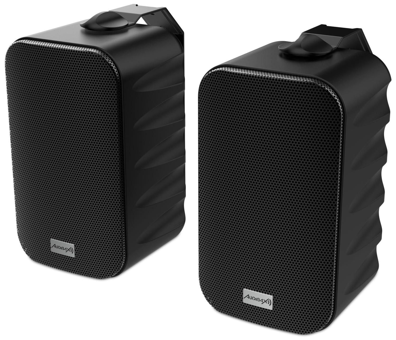 Audibax Delta 32 BT Black Pair of Bluetooth Speakers – High-Performance Active Wall Speakers – Bluetooth Compatible – High Frequency Range (100Hz-20kHz) – Surround Sound