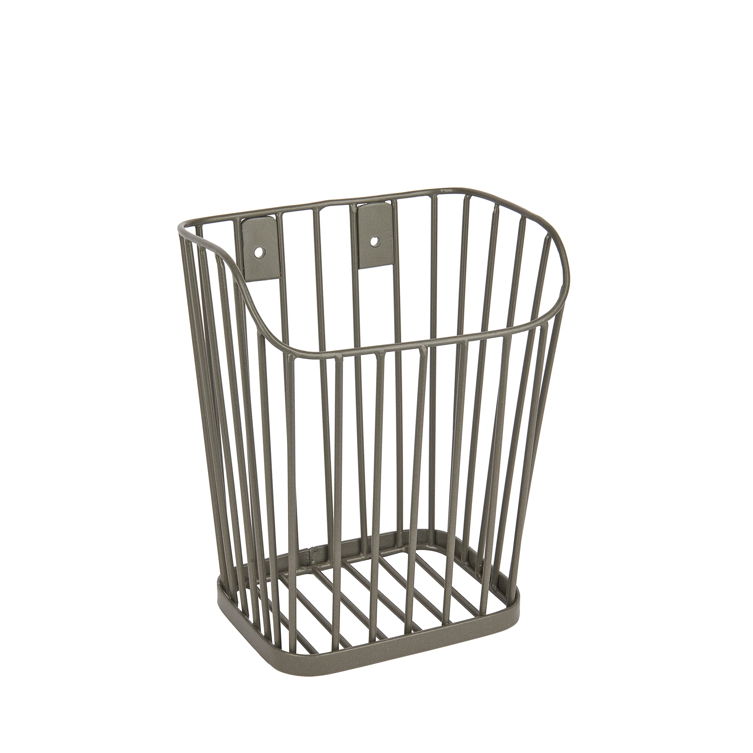 Kitchencraft Black Living Nostalgia Small Wire Storage Basket For Kitchen, Bathroom Counter Or Wall Mounted Storage, 12 X 15.5 X 19 Cm,
