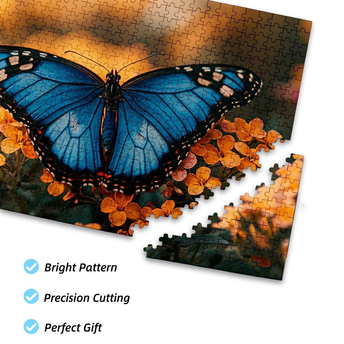 Puzzle 6000 Piezas Adultos Mariposa Puzzle para Adultos Flor Rompecabezas Juguetes Educativos Regalos Originales para Mujer Rompecabezas Entretenimiento Creativo Divertido Familia Juego 179x105cm D-33