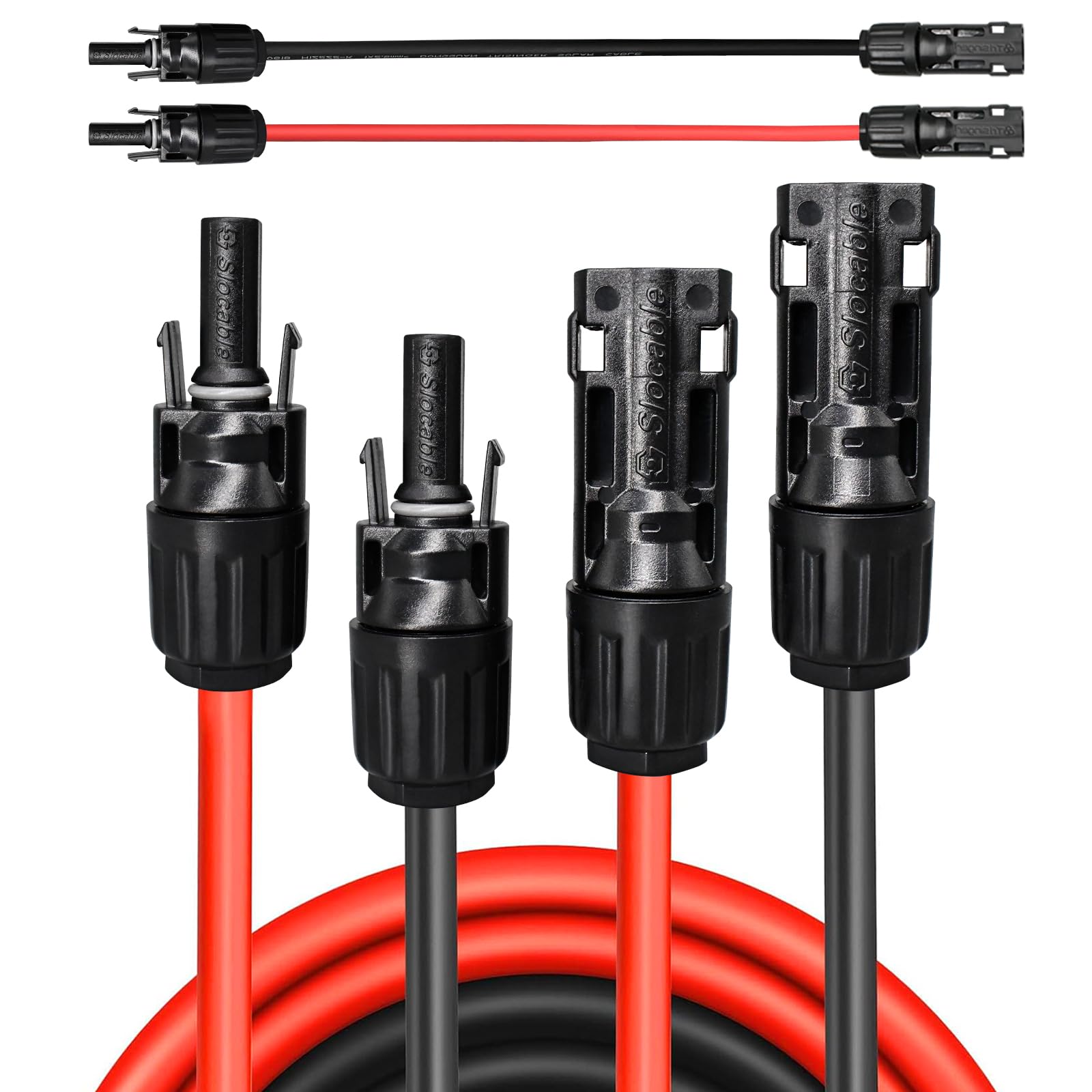 Solarkabel Verlängerung 10m 6mm²,1500V Solarkabel Verlängerungskabel,Photovoltaik Solarkabel Solarstecker,IP68 Wasserdichter Stecker (10M 10AWG) 6mm² 10M