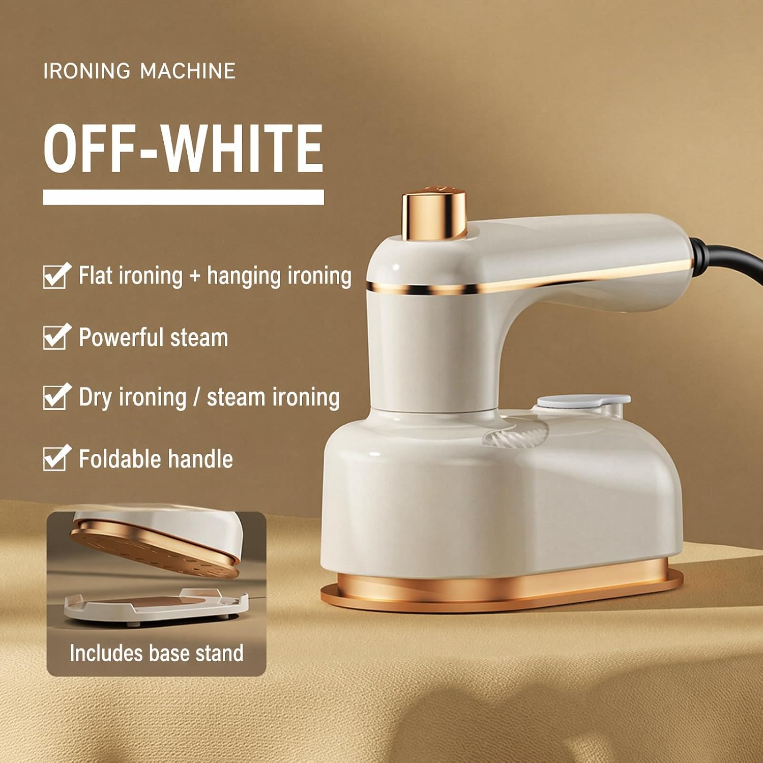 Steamer for Clothes, Handheld Garment Steamer with Powerful Boosted Steam & Titanium Alloy Panel, Portable Travel Steamer for Instant Wrinkle Removal, Dry Wet Dual Ironing, Compact Lightweight Design