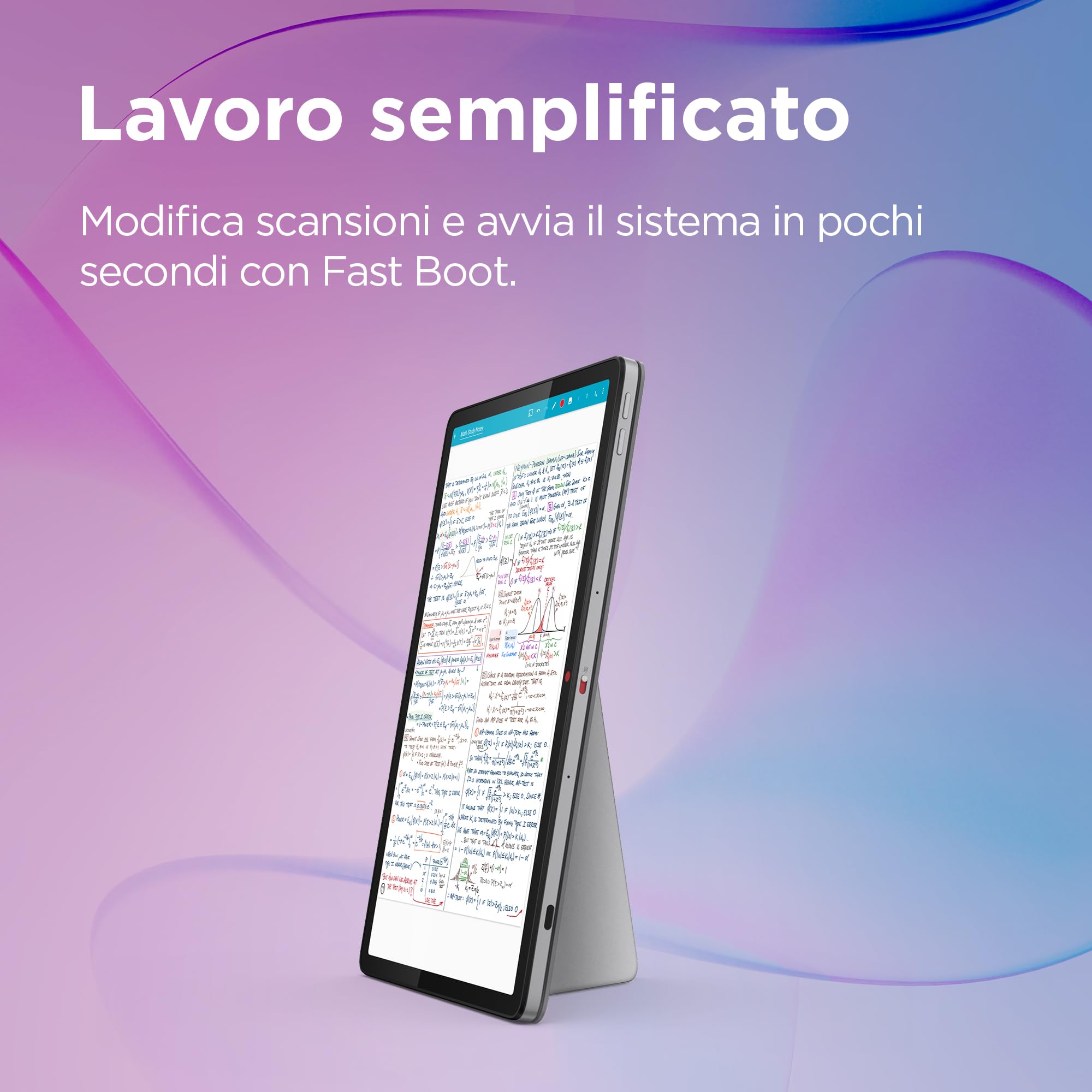 Lenovo Duet Chromebook 11” FHD+ (1920x1200), MediaTek Kompanio 838, RAM 8GB, Memoria 128GB, Schermo Touch, Chrome OS, Folio Stand e Tastiera inclusi, Compatibile con Microsoft 365