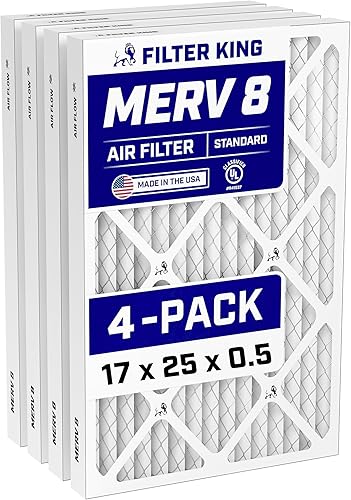 Miniatura 12 de Filter King Filtro de aire 6x6x1 | Paquete de 4 | Filtros plisados MERV 8 HVAC para horno A/C | Fabricado en Estados Unidos | Tamaño real: 5.5 x 5.5