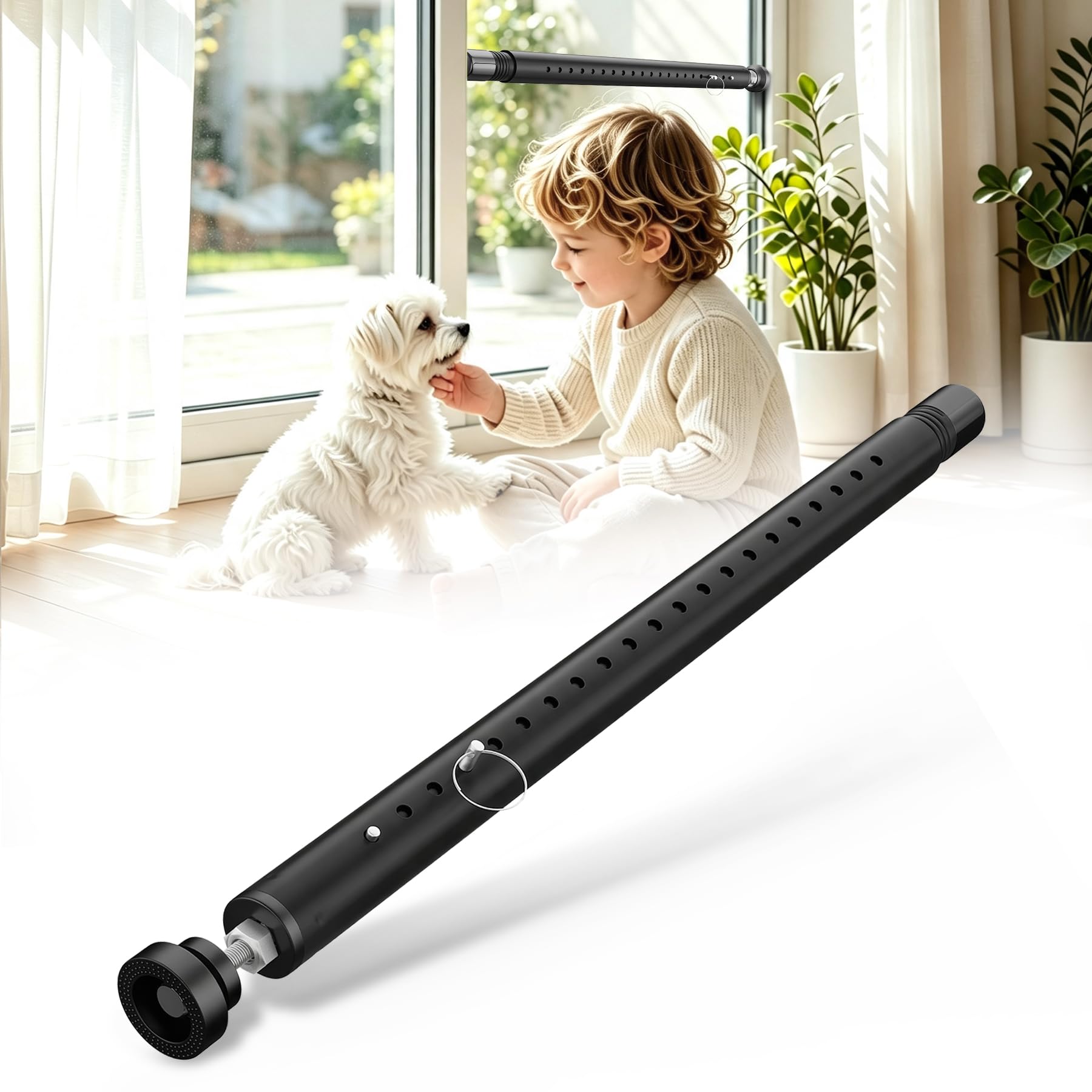 1 Pcs Sliding Door Security Bar,17–50in Adjustable Window Security Bar