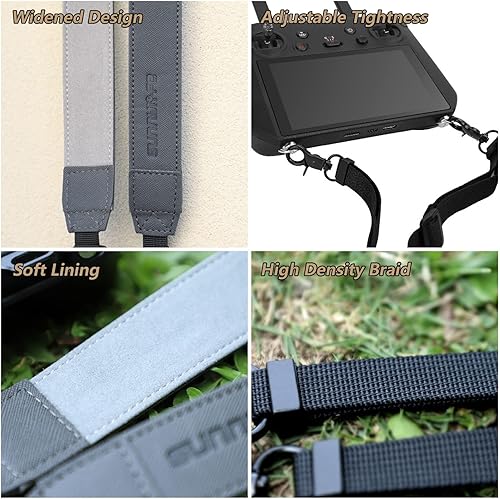 Miniatura 3 de O'woda Cordón de control para DJI RCRC 2RC ProSmart Controller, correa de cuero suave compatible con DJI Mini 4 ProMini 3 ProMini 3  Mavic 3  Air 3
