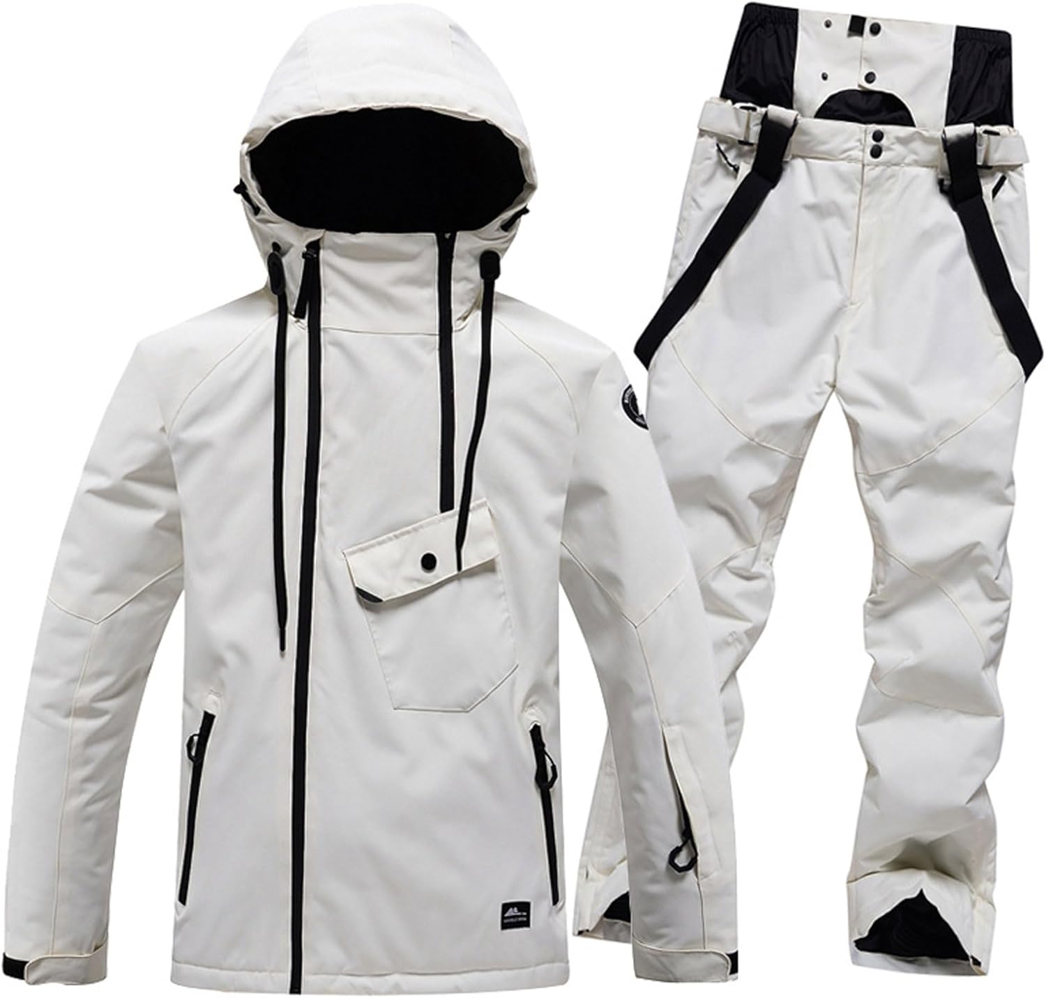 Ski suit suit men and women's models two-piece windproof waterproof solid color